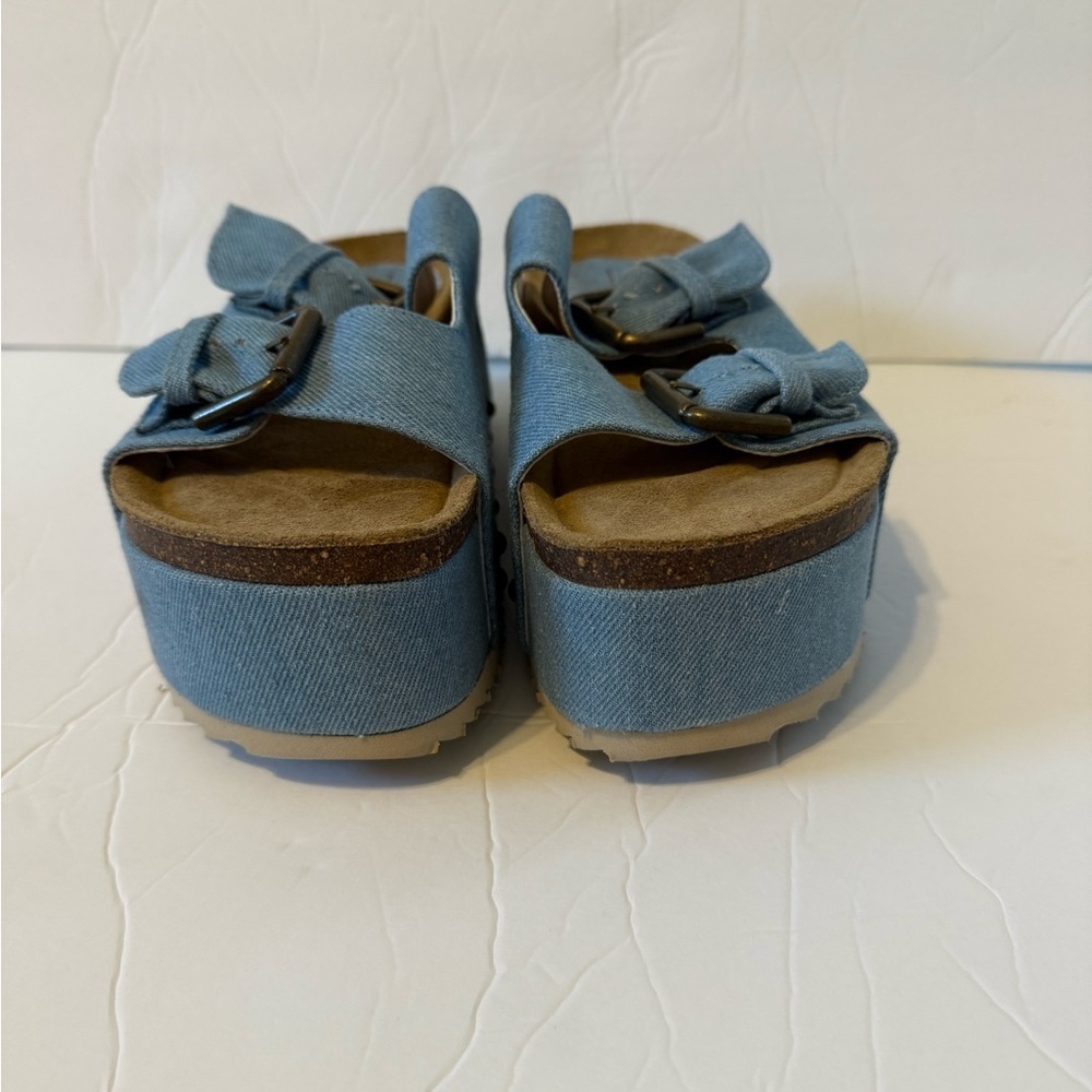 Free People Intentionally Blank Rule Breaker Platform Sandals Size 37 (6.5-7) - Picture 4 of 7